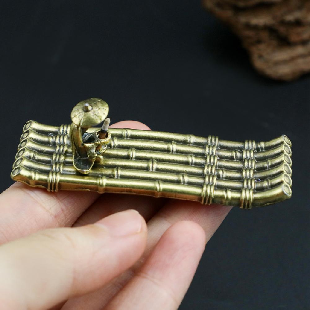 Alloy Bamboo Stick Holder, Jiang Taigong Fishing Incense Burner, Indoor Aromatherapy Stove Incense Holder Decoration