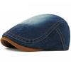HT5042 Beret for Men Women 100% Cotton Denim Beret Hat Male Female Ivy Flat Cap Retro Artist Painter Hat Spring Autumn Beret Cap