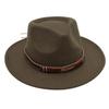 Feather Decoration Ethnic Style Top Hat Tibetan Jazz Hat Temperament Felt Hat Imitation Wool Hat Men'S And Women'S Ins Style