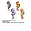 4Pcs Wooden Seahorse Wall Art Set Rustic Garden Fence Decor for Patio Living Room Bedroom Coastal Nautical Ornaments for Home Outdoor