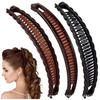 Outil de Tressage et Chignon Cheveux à Double Peigne Style Coréen Clip