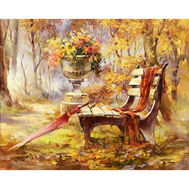 Full Round Diamond Painting Tree Landscape For Adult Kids Embroidery Autumn Scenery Home Decoration Diamond Art Gift