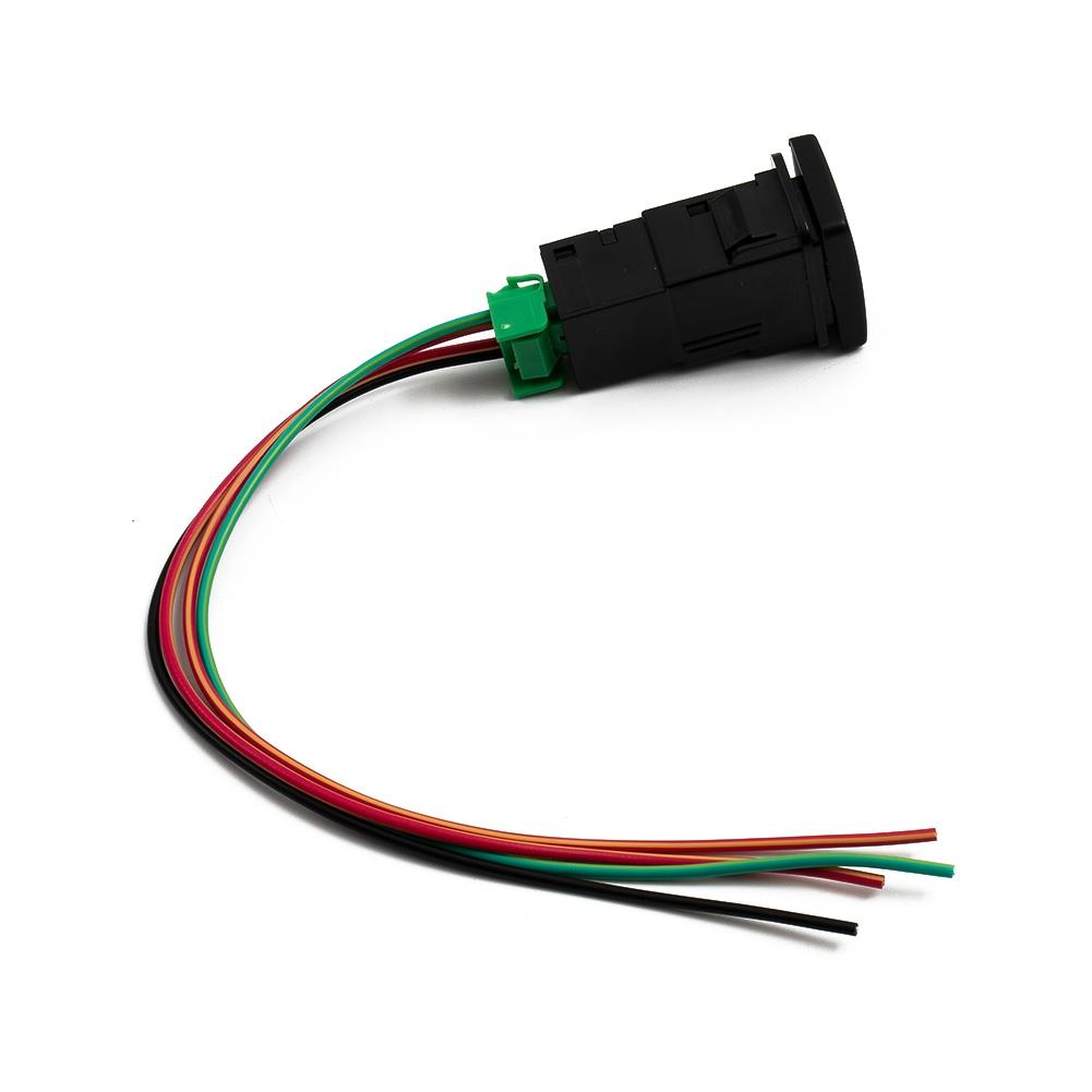 Replacement Power Light Switch Parts Car Black Plastic Blue LED DC 12V