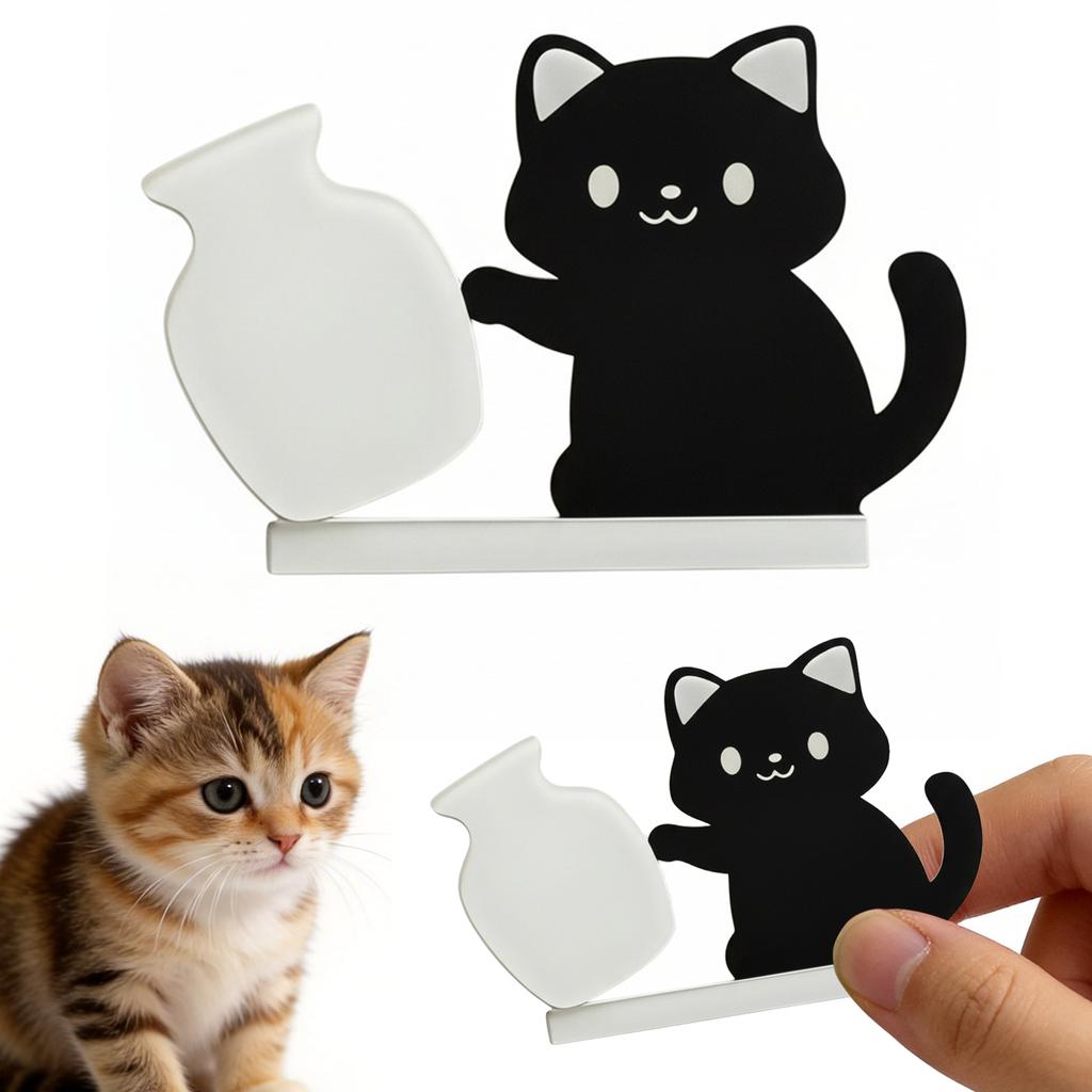 1-10PCS New Cat Pushing Vase Magnets Home Decor Fridge Magnet Cat Whisker Collection Memorial Box Home Office Decor For Gift