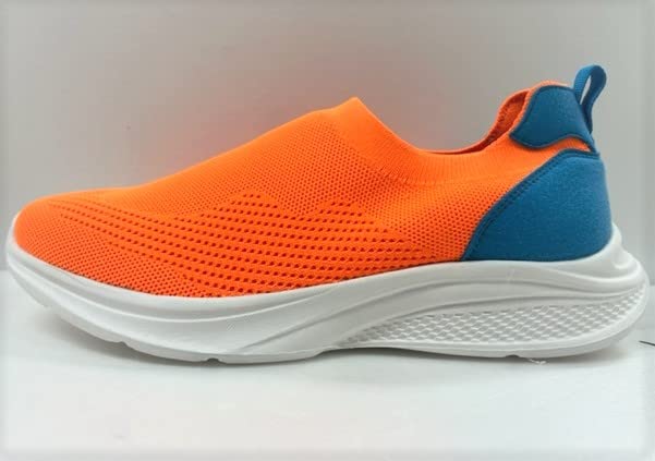 LOGOS SHOES Flyknit Hiking Size Cm Men's Water-Repellent Slip-On Shoes, Orange, 26.0
