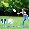 1pc LED Glow Flying Rocket Ball - RGB Color-Changing Light-Up Football, Rechargeable Night Play Throw & Catch Toy