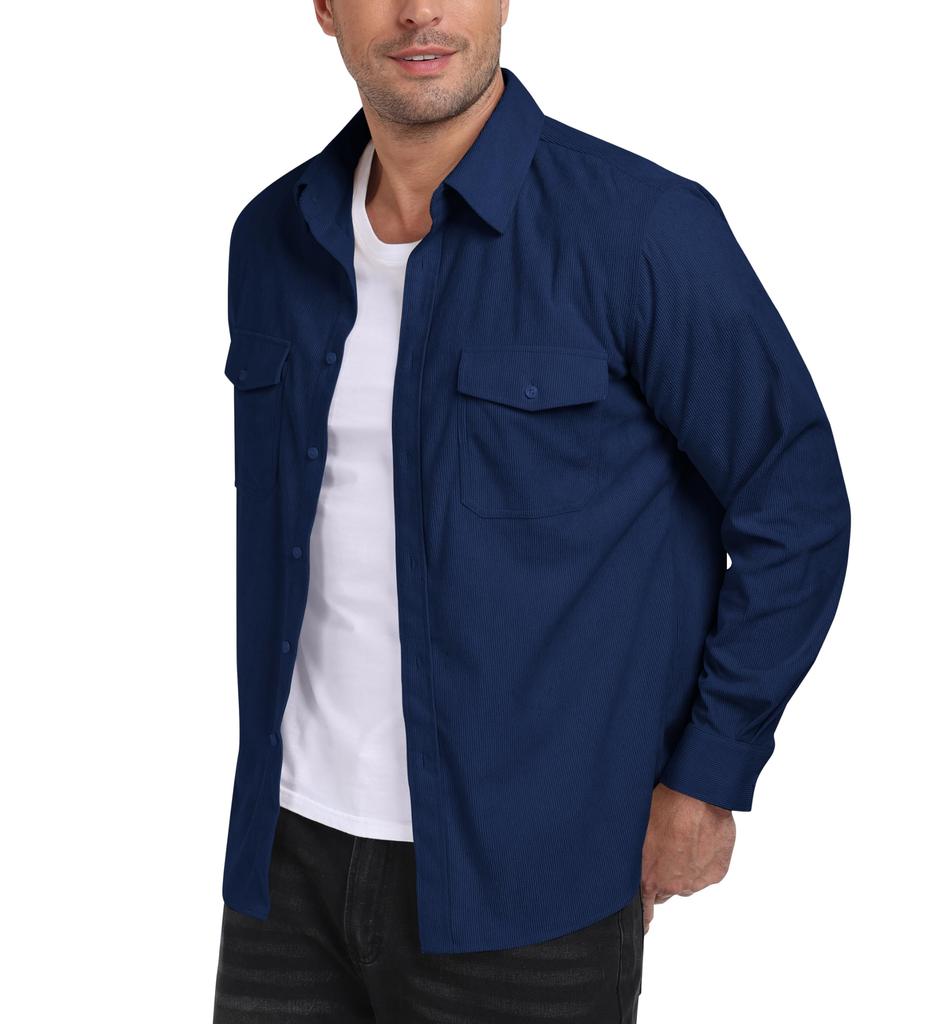 MoFiz Casual Dress Long Open Plus Loose Solid for Everyday and Outdoor Activities Men's Shirt, Sleeve, Collar, Spring/Autumn, Sizes, Fit, Button-Down,