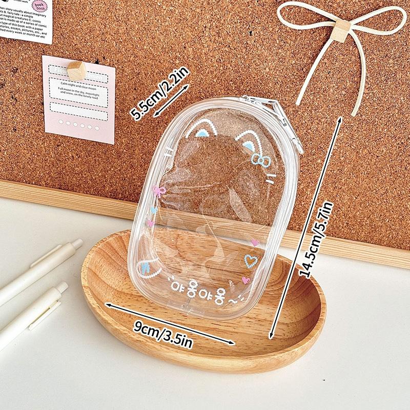 Clear Storage Bag Dollhouse Storage Bag with Zipper Hanging Keychain for Bag Gift Bag Packaging Pouch Doll Organizer Bags