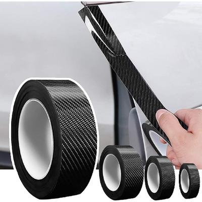3D Schwarz Carbon Faser Streifen Auto Aufkleber DIY Paste Rollen Auto Anti Scratch Protector Band Wasserdicht Auto Dekoration Aufkleber
