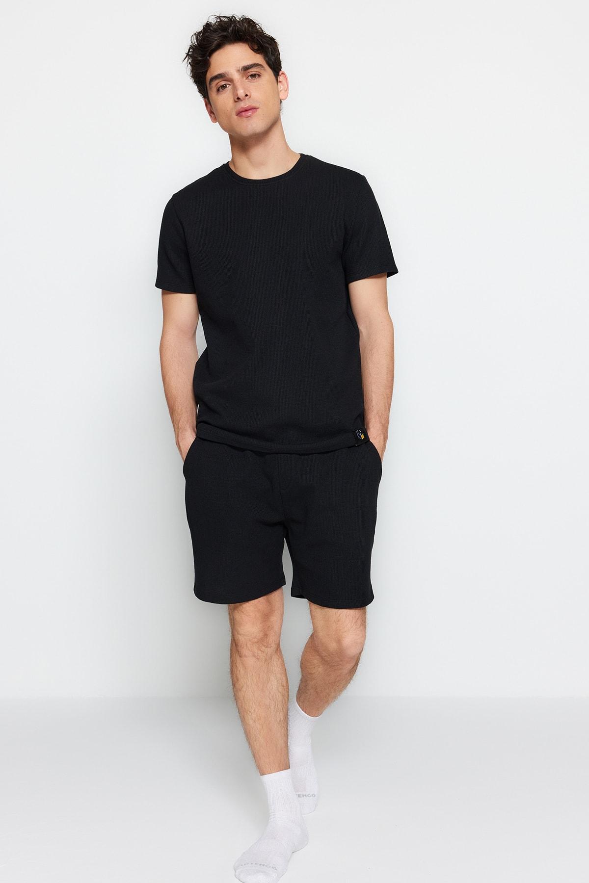 

Пижамный комплект - черный - однотонный