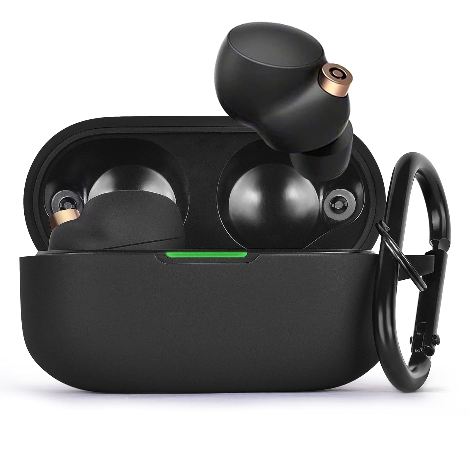 

AIRSPO Case for Sony Silicone Protective Skin Case Cover for Sony Wireless Earphones WF-1000XM4, (Black) чорний