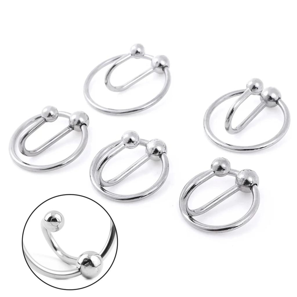 Male Sex Delay Glans Ring Metal Bead Penis Rings Stimulator Irritation Urethral Dilators Cock Ring Penis Plug Sex Toy For Men 18