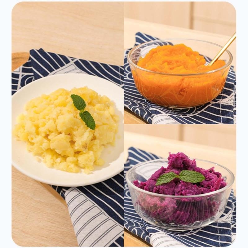 Manual Potato Masher Plastic Pressed Potato Smasher Portable Kitchen Tool for Babies Food, Fruit, Banana, Baking
