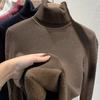 Winter Dicke Rollkragenpullover Frauen Casual Mode Plüsch Pullover Frauen Weiche Warme Jumper Vintage Strickwaren Tops 29173