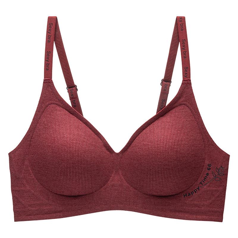 Seamless Women's Thin Breathable Underwear & Jelly Support Wire-Free Bra