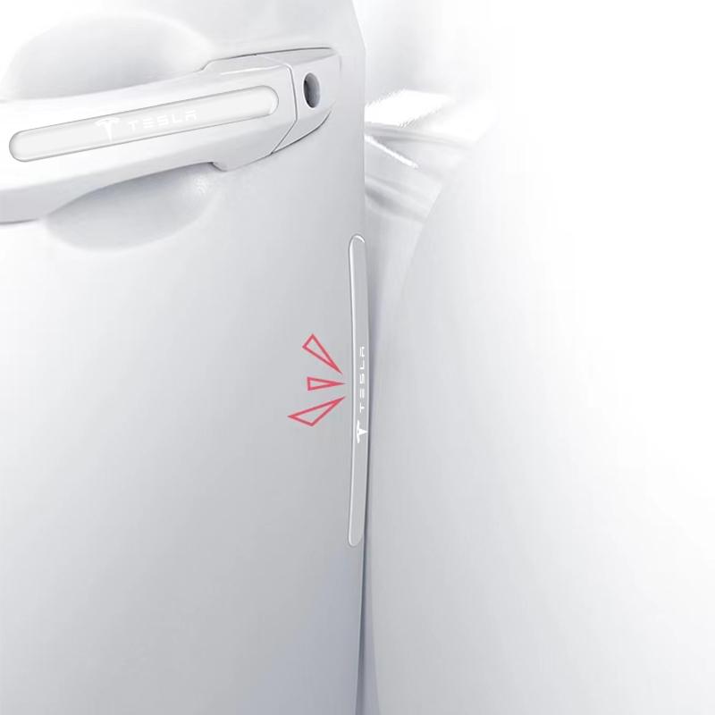 4pcs Transparent Car Door Handle Anti Scratches 3D Sticker Protector Film For Tesla Model S Model X Model Y Model 3 Roadster SpaceX Accessory