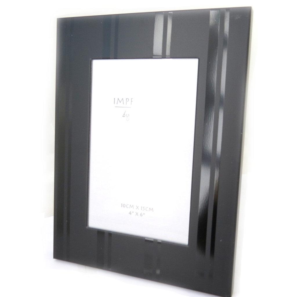 Les Trésors De Lily [M7737] - Black Aluminum 'Design' Photo Frame (10x15 Cm)