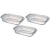 HARIO Made in Japan Żaroodporne szklane naczynie do tostera 900 ml BUONO kitchen HTZ-90-BK Zestaw 3 przezroczystych