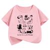 Cat Are Best Friends Design Printed T Shirts Short Sleeve Kids Childrens Tshirt Boys Girls Summer Spring Casual Top Tee Shirt