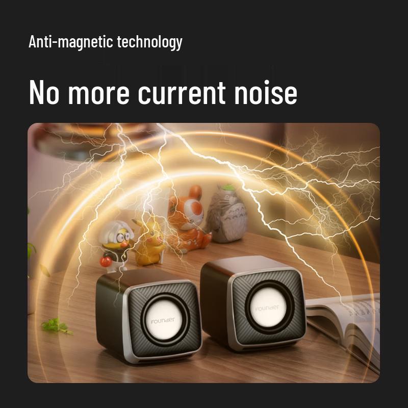 Founder C200 Desktop Stereo Speakers CN plug (adapter included)