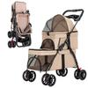 With 2 Carriages Double Pet Stroller Cup Holder Dog Stroller  Multi-Pet Families