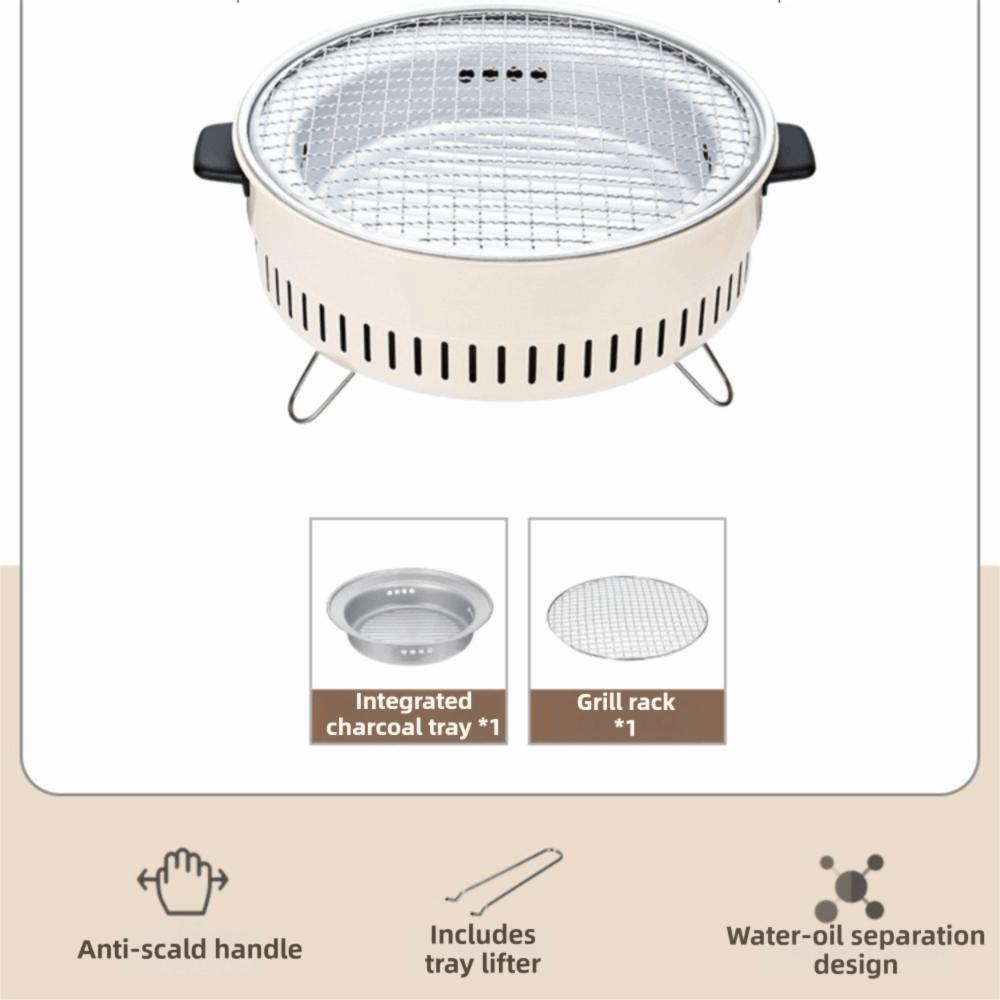 Uniform Thermal Conductivity Camping Baking Tray High Temperature Resistant Portable Size BBQ Grill Lightweight Design
