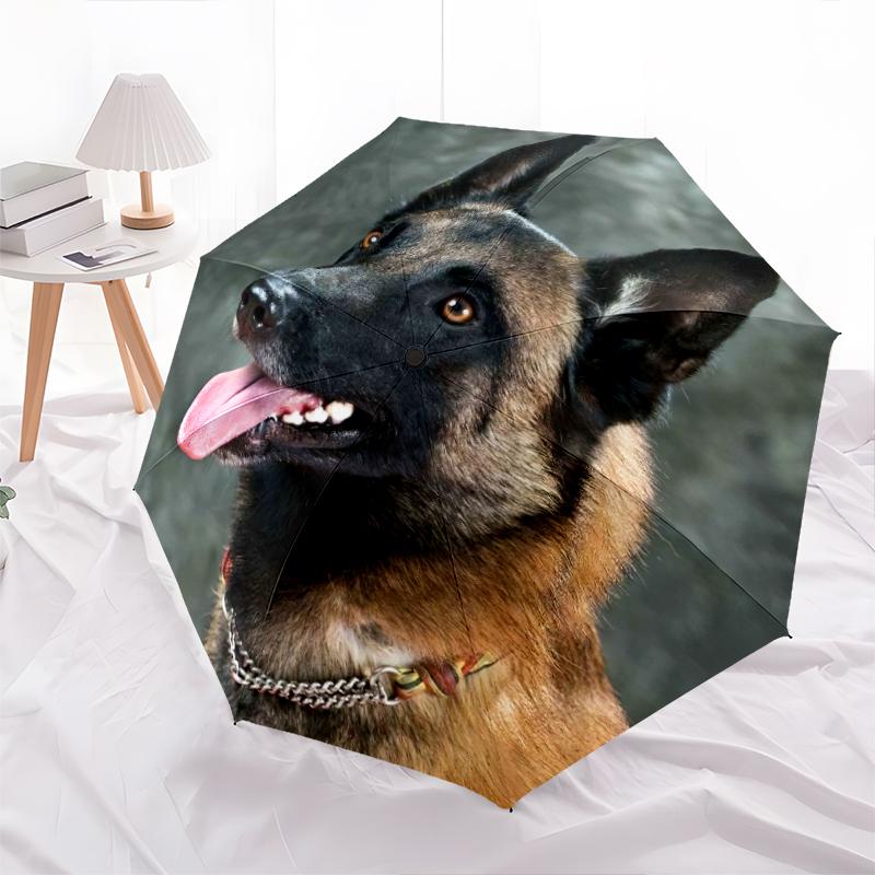 

1PC cute dog pet puppy Umbrella Portable Folding Umbrella Iron Frame Hole Bone Structure Outdoor Home Umbrella A9