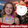 LED Christmas Necklace Light Up Christmas Bulb Necklaces Holiday Costume Accessories Necklaces Xmas New Year Eve Party Supplies