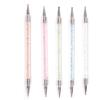 Double-Ended Nail Art Pen Set with 5 Drill Bits and Dotting Needle Beads