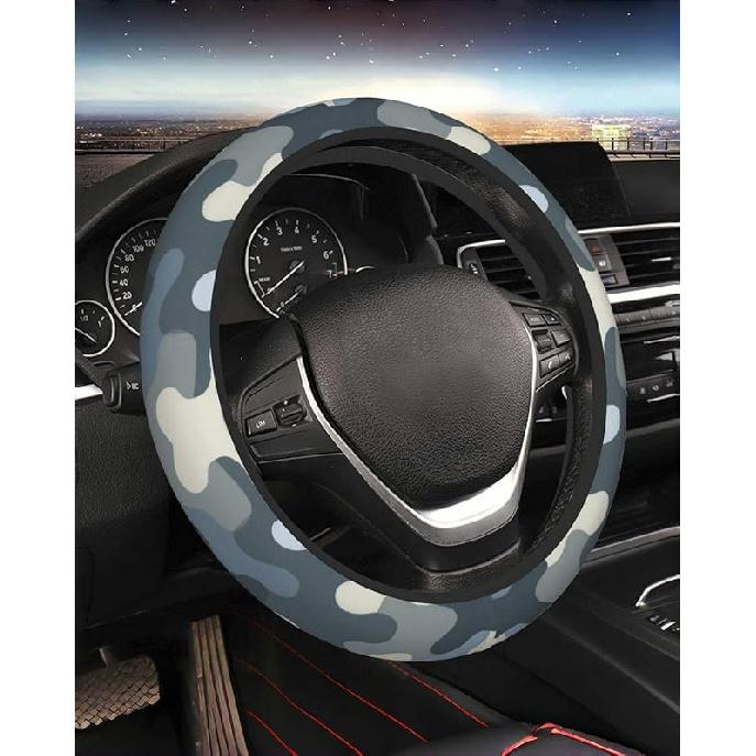 Steering Wheel Cover Accessories Neoprene Cover, Breathable Non-Slip Easy To Tall Suitable For Women Men, 14.5-15.5 Inch For Car SUV Van Truck