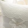 White Laces Wedding Rings Pillow Alliance Bridals Rings Bearers Pillow Cushions Wedding Marriage Ceremony Decoration Supplies