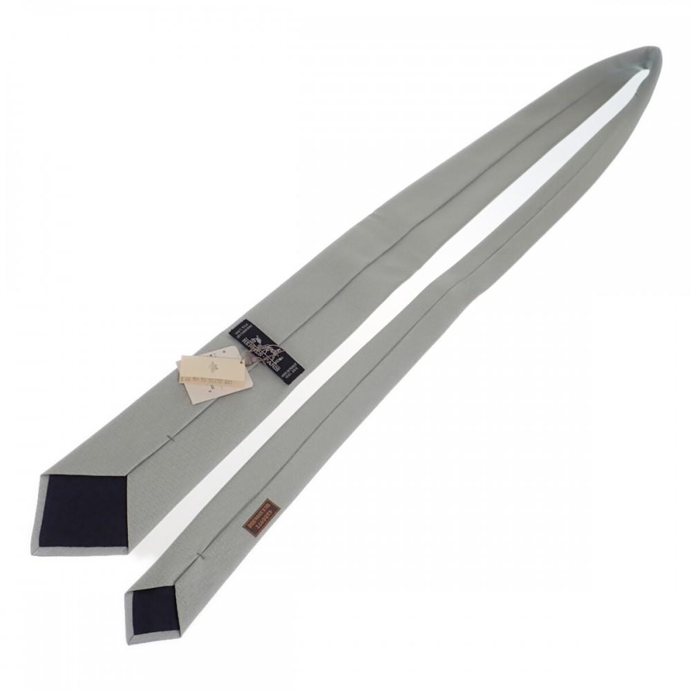 HERMES  H033805T09  tie gray silk mens