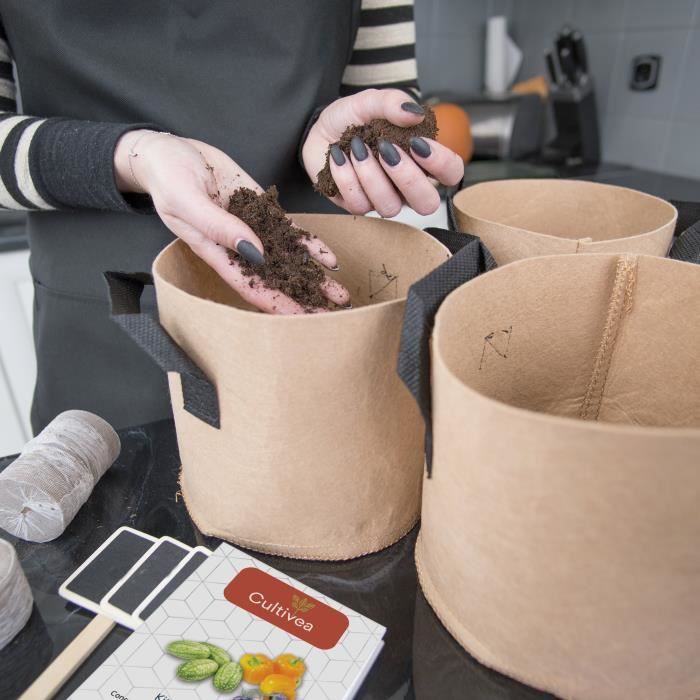 Kit sacs de culture BIO* (Graines Concombre , Tomate , Poivron)