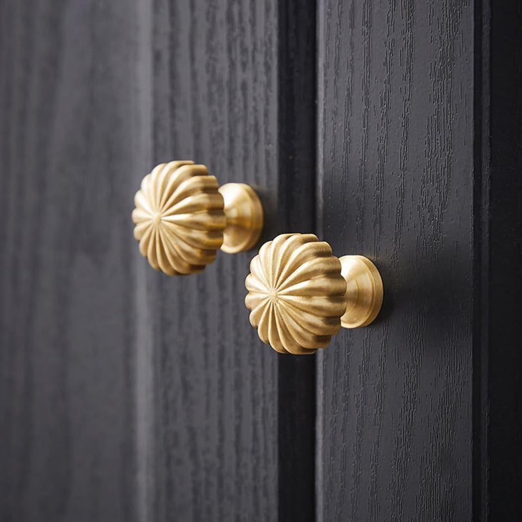 1-12pcs Antique Gold Zinc alloy Knobs Round Cabinet Drawer Handles for Kitchen Bathroom Home Furniture