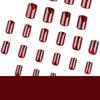 High-End Red Cat Eye Short Press-On Nail Tips