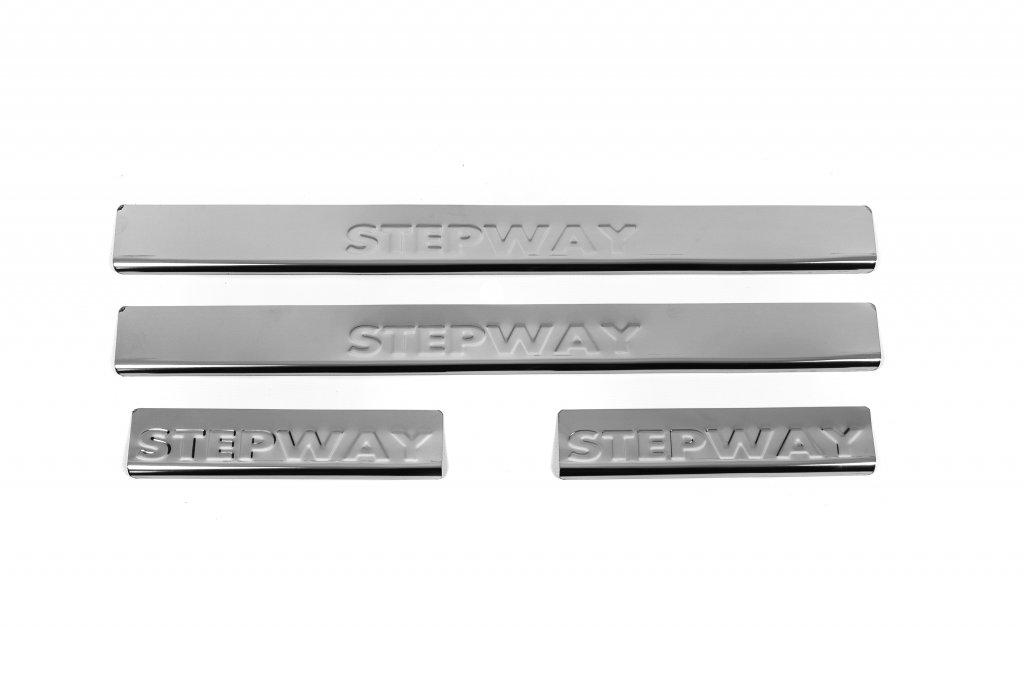 

Door sills Carmos V2 (4 pcs., stainless steel) for Renault Sandero 2013-2022