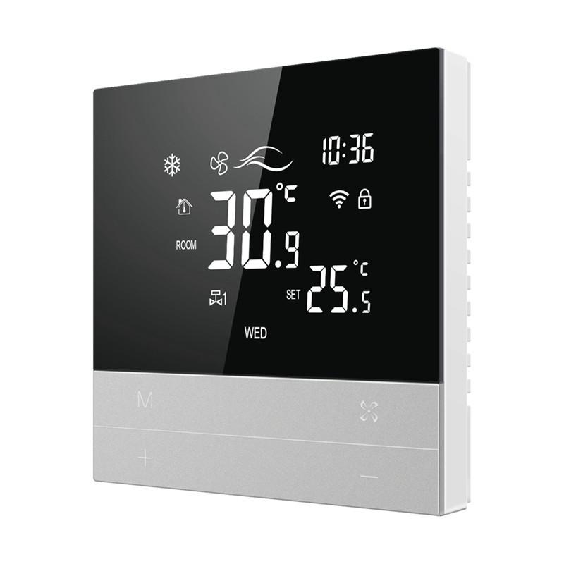 Coil Unit Voice Temperature Controller Control Panel WiFi Smart Thermostat Switch Heating Cool 3 Speed Fan