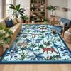 Tropical Jungle Plants Carpet Tiger Print Carpet Soft Thin Carpet Indoor Floor for Bedroom Living Room Office Kitchen Carpets