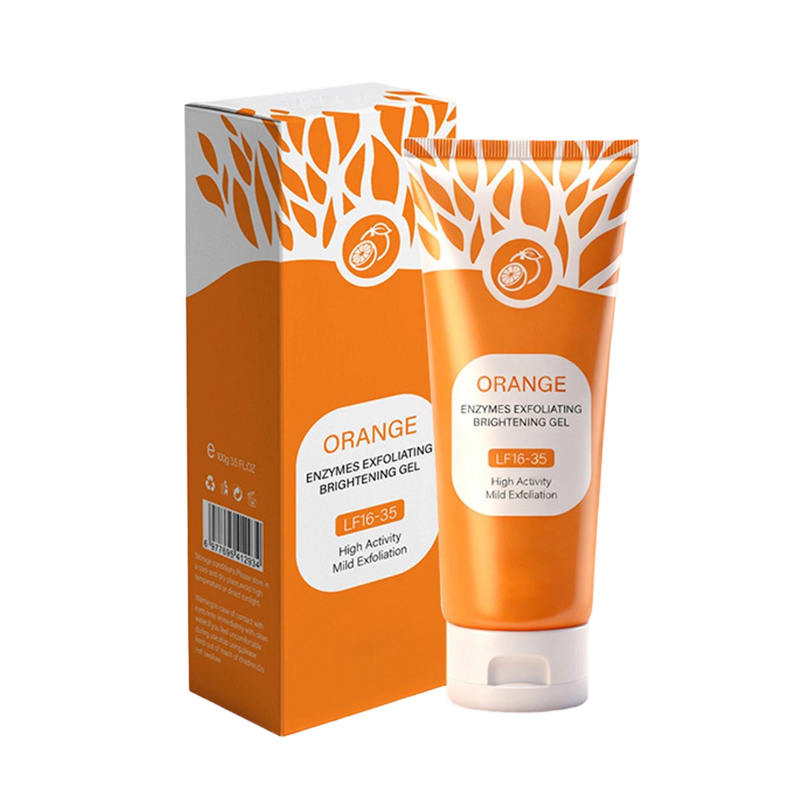 

Orange Enzymes Exfoliating Brightening Gel High Activity Mild Exfoliation Face Gel Suitable for Daily Use with Natural Enzyme Formula One Size