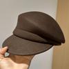 Short-brimmed Retro Equestrian Hat, Wool Woolen High-end Cap, Children's Autumn and Winter Warm Solid Color Knight Hat Tide