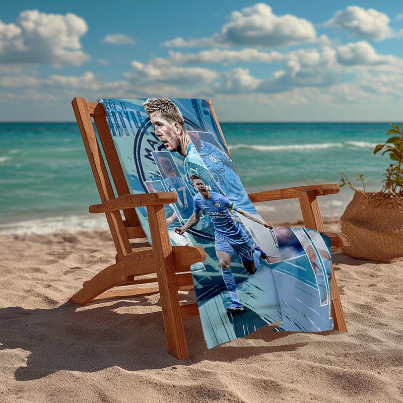 Kevin De Bruyne Fashion Beach Towel: Ideal for Summer Adventures Soft, absorbent and quick drying suitable for swimming and bathing