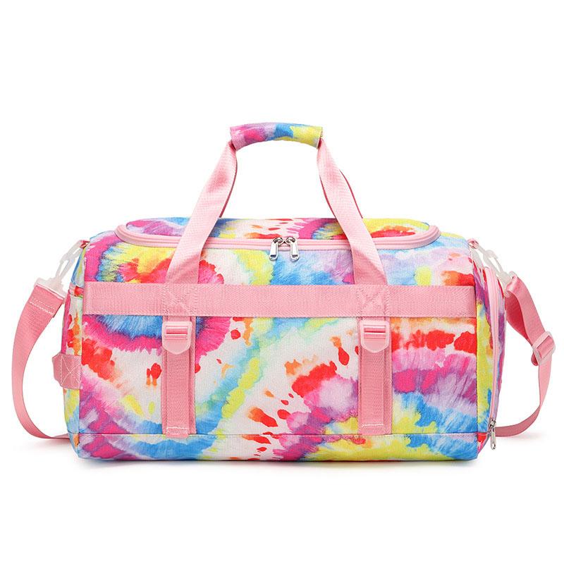 Fashion Tie Dye Travel Bag Sports Yoga Fitness Bag Large Capacity Waterproof Casual One Shoulder Oblique Cross Travel Bag