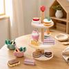 Toy Colorful Afternoon Tea Pretend Play Set Smooth Edges for Children, Toddlers
