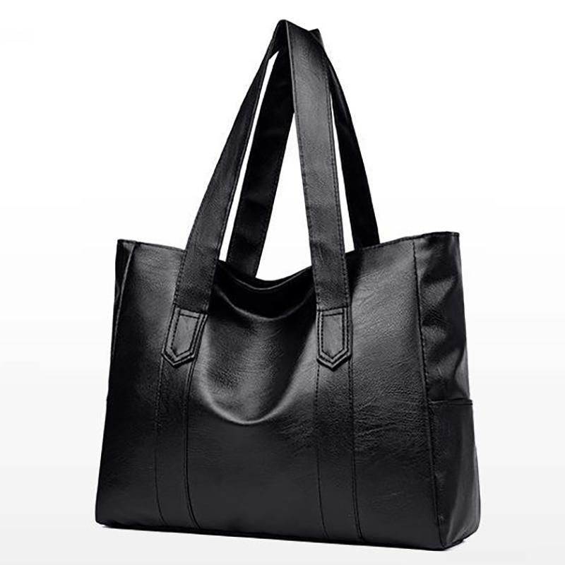 Retro Tragetasche aus weichem Leder Neue PU Handtasche mit hoher Kapazität für Pendler Europäischer und amerikanischer Trend Einfache und vielseitige Mode-Schultertasche