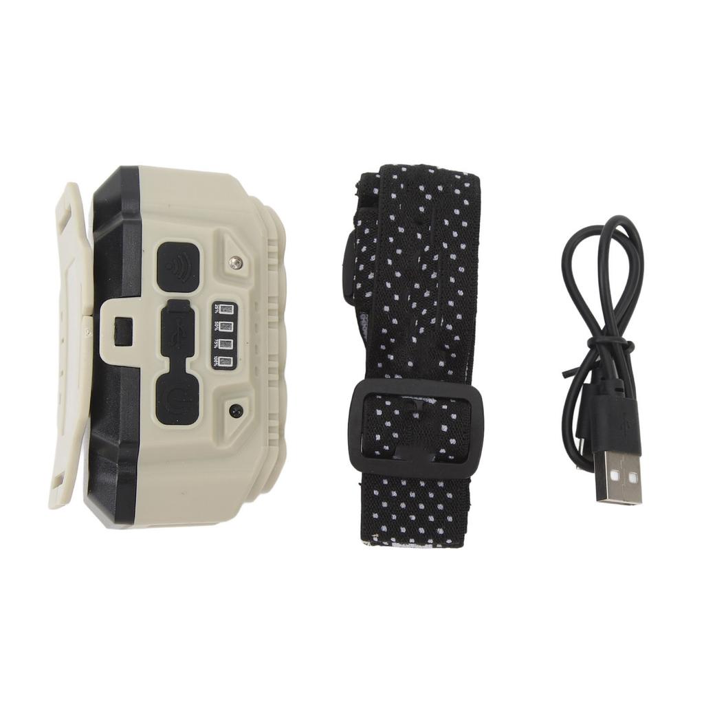 Superhelle Stirnlampe USB Wiederaufladbar Bewegungssensor Leistungsanzeige Tragbare Stirnlampe für Outdoor