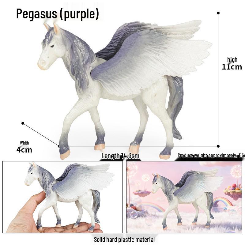 Unicorn Pegasus Rainbow Figurine: Mythical Horse Gift & Decoration Toy
