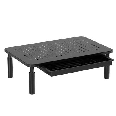 Monitor Stand, Desk Stand with Drawer, PC Stand, Desk Tack, Display Stand, Height Adjustable, Non-Slip Mat, Computer Stand, Posture Improver,