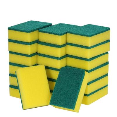 Double-Sided Dishwashing Sponge Kitchen Cleaning Tools Household Cleaning Wash Cloth Pot Pan Bowl Cleaning Sponge Scouring Pad
