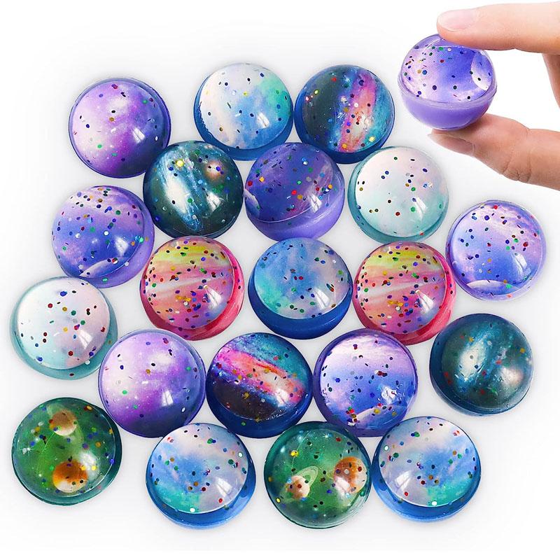 10 Piezas Sistema Solar Planetas Espacio Temática Fiestas Recuerdos Para Pelotas Saltarina de Goma 30MM Pelota Rebote Juguete Infantil Niños