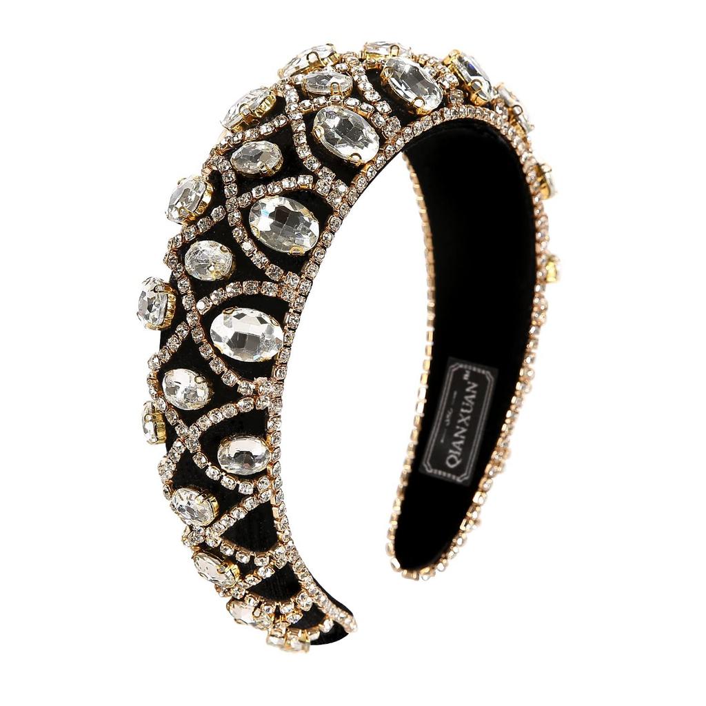 Barock Flanell handgemacht Strass Stirnband Amazon breiter Rand Schwamm Stirnband